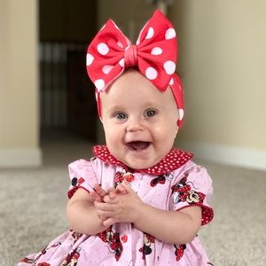 POLKA DOTS Baby Bow Baby Headwrap